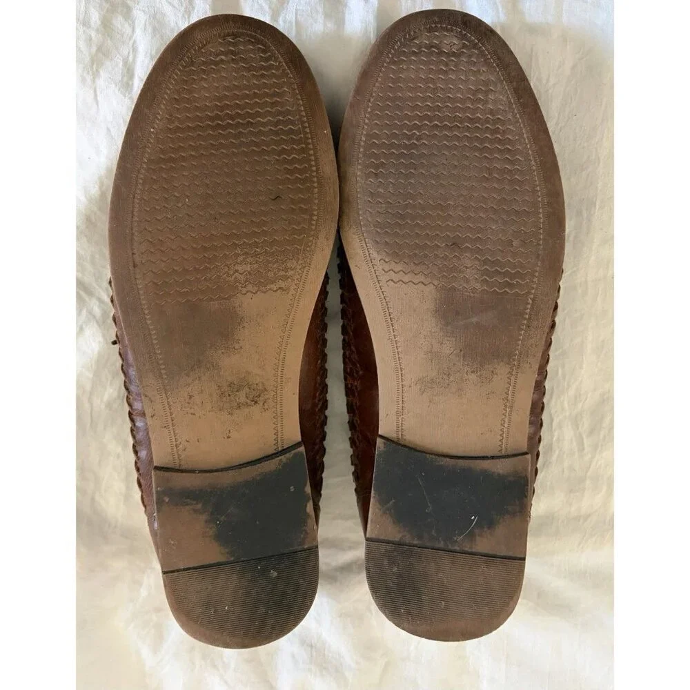 Red Tape Men’s Brown Woven Lace Up Loafers Size 11